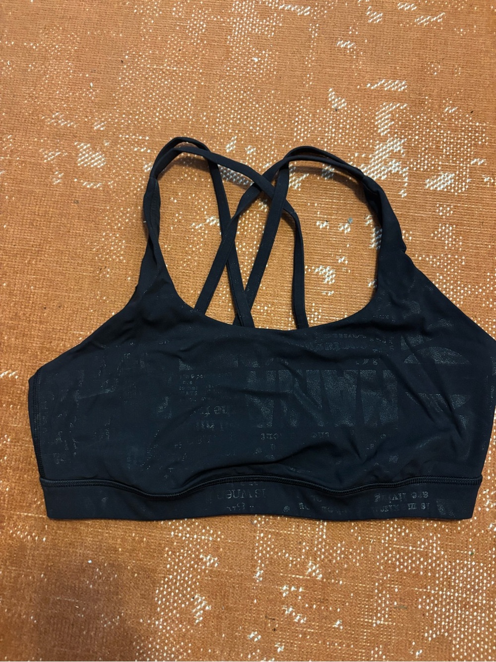 lululemon athletica Black Strappy Cross-Back Sports Bra